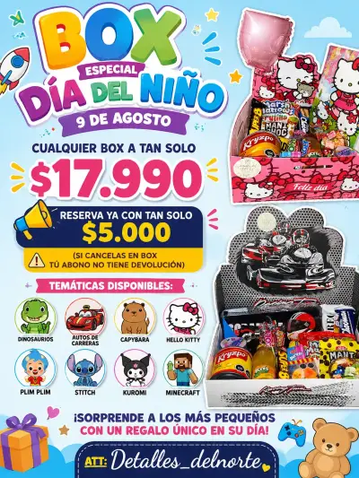 Caja de Regalo Día del Niño con Dulces y Temáticas - miniatura 1