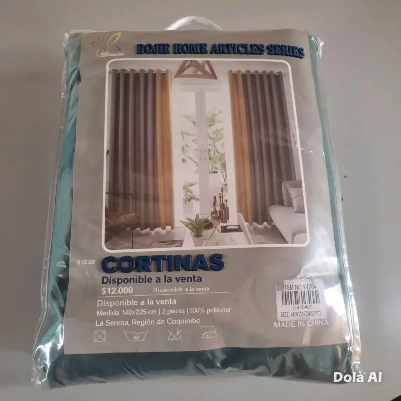 Cortinas de poliéster 140x225 cm Verde - 3