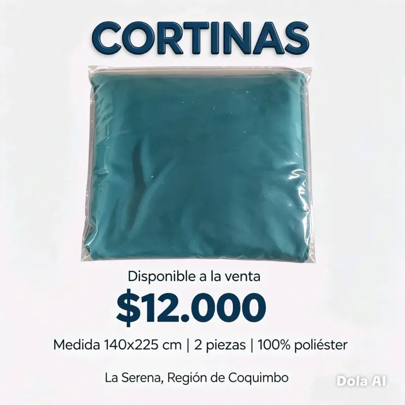 Cortinas de poliéster 140x225 cm Verde - 4