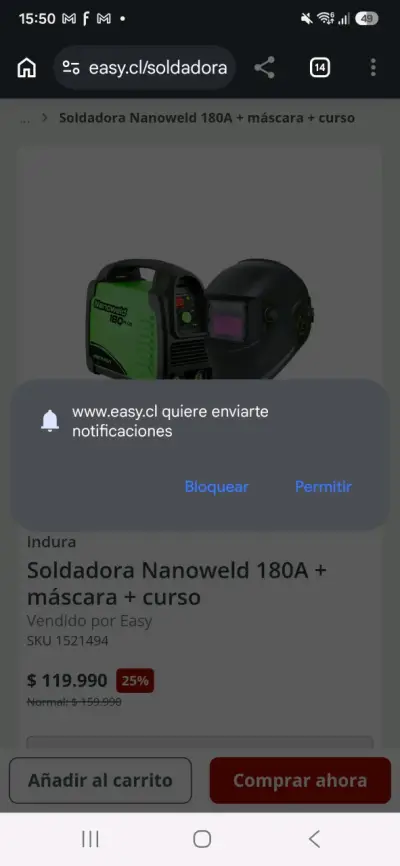 Soldadora Indura Nanoweld 180 Plus con Máscara - miniatura 2
