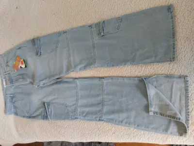 Jeans cargo INDEX de mezclilla azul claro - miniatura 2