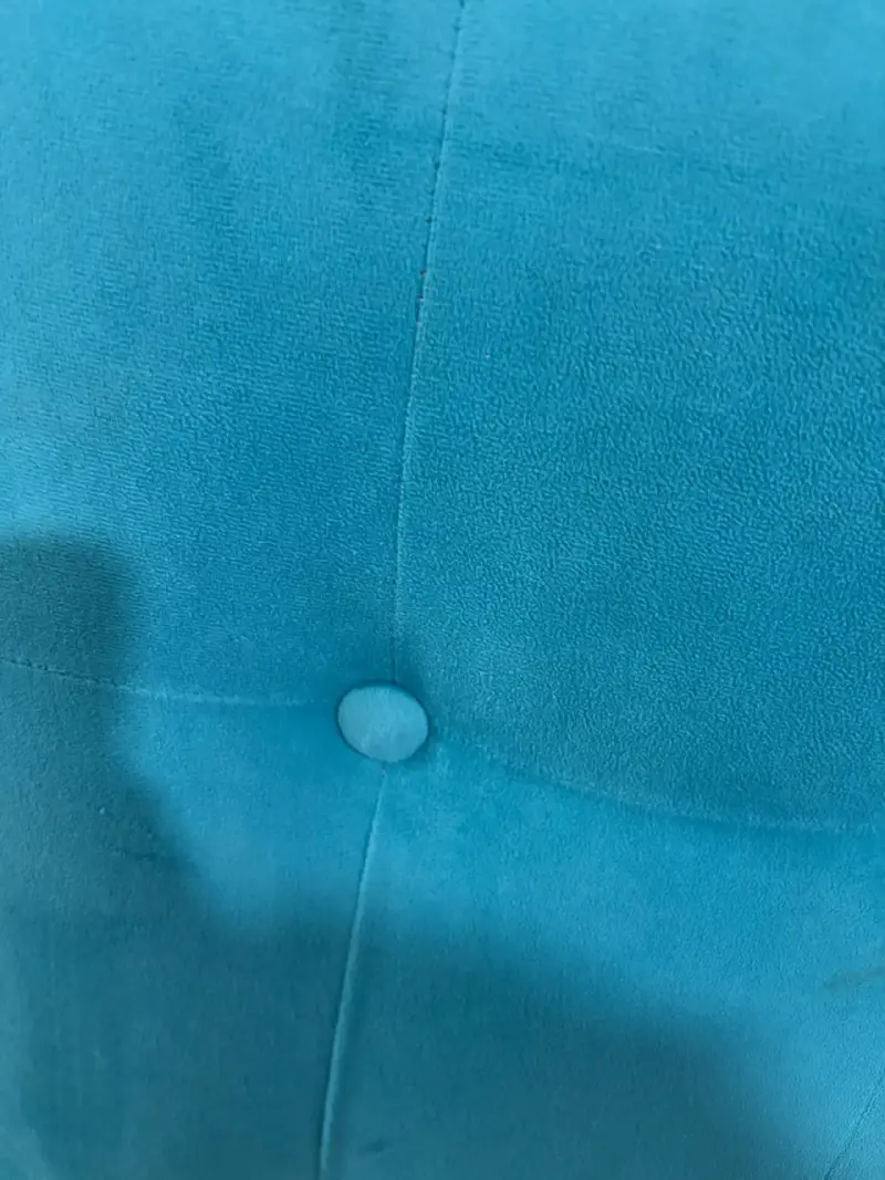 Cabecera de cama azul turquesa acolchada - 2