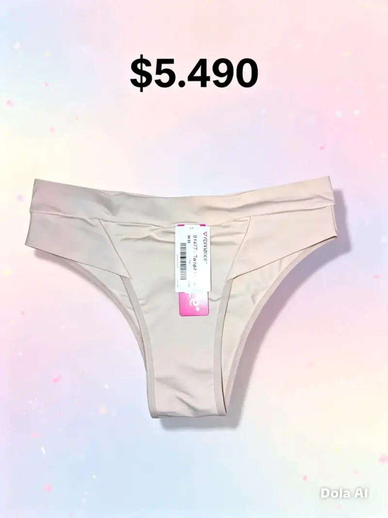 Calzón beige de microfibra para mujer