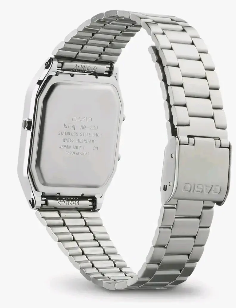 Reloj Casio Vintage Plateado Resistente al Agua - 2