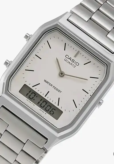Reloj Casio Vintage Plateado Resistente al Agua - miniatura 3
