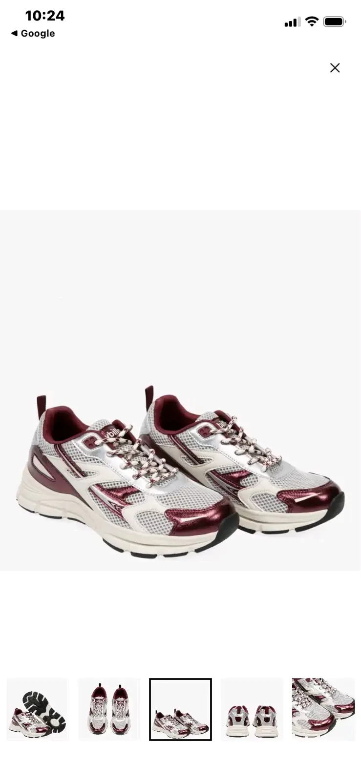 Zapatillas deportivas blancas y burdeos para hombre - 1