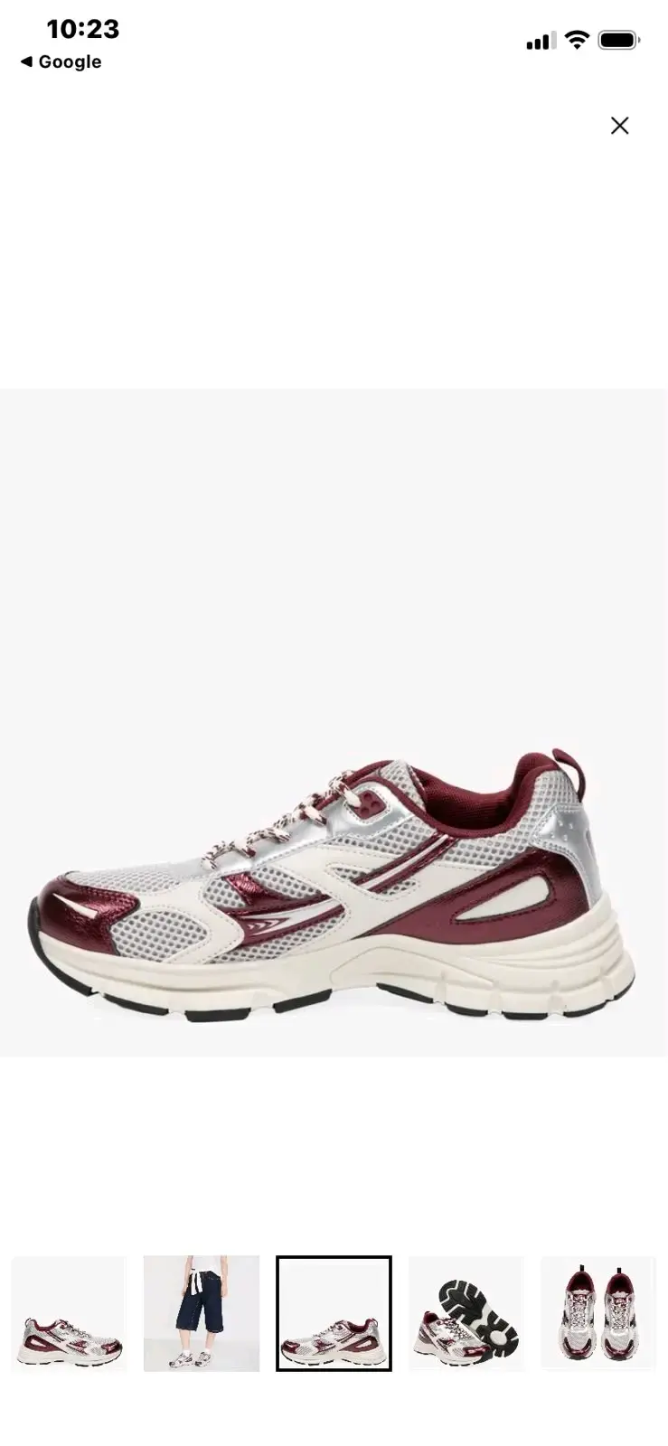 Zapatillas deportivas blancas y burdeos para hombre - 2