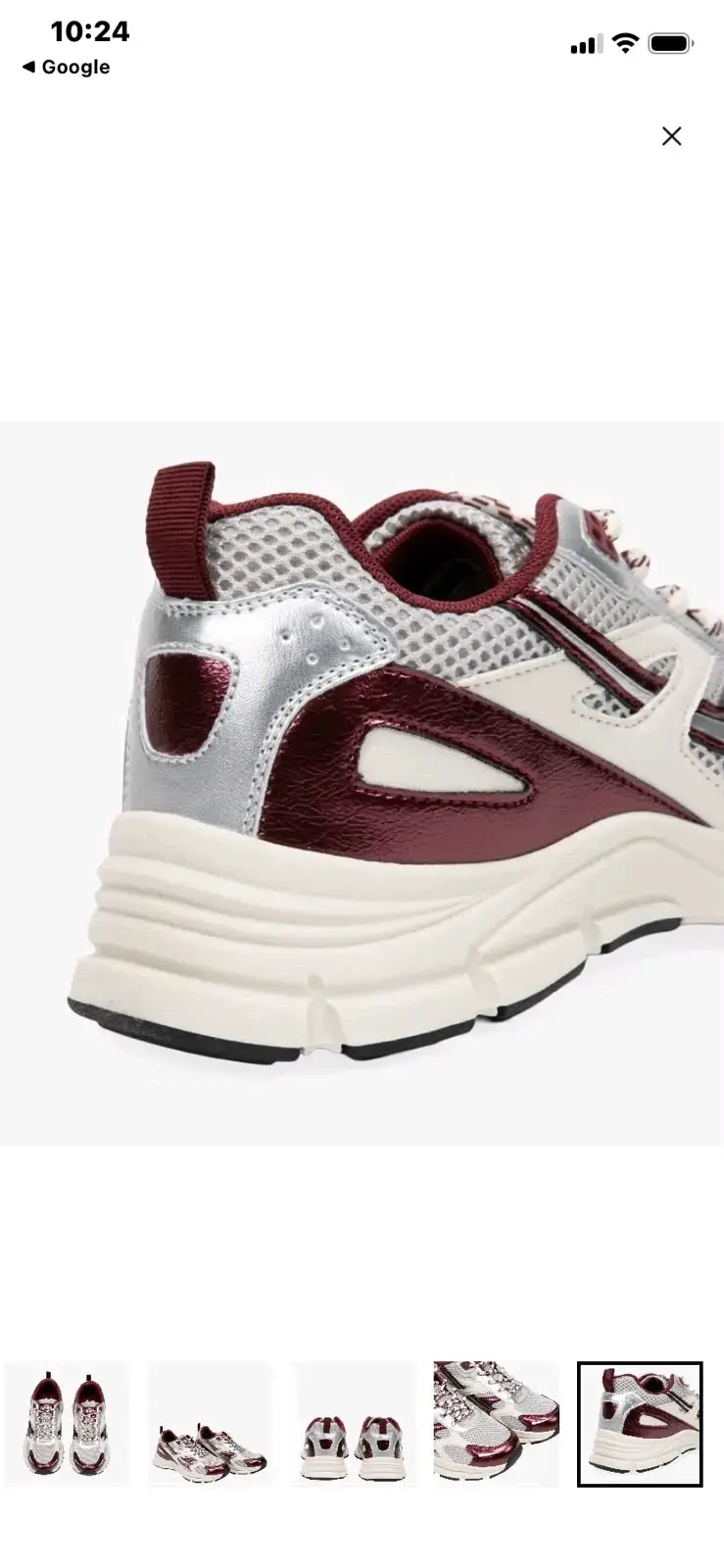 Zapatillas deportivas blancas y burdeos para hombre - 4