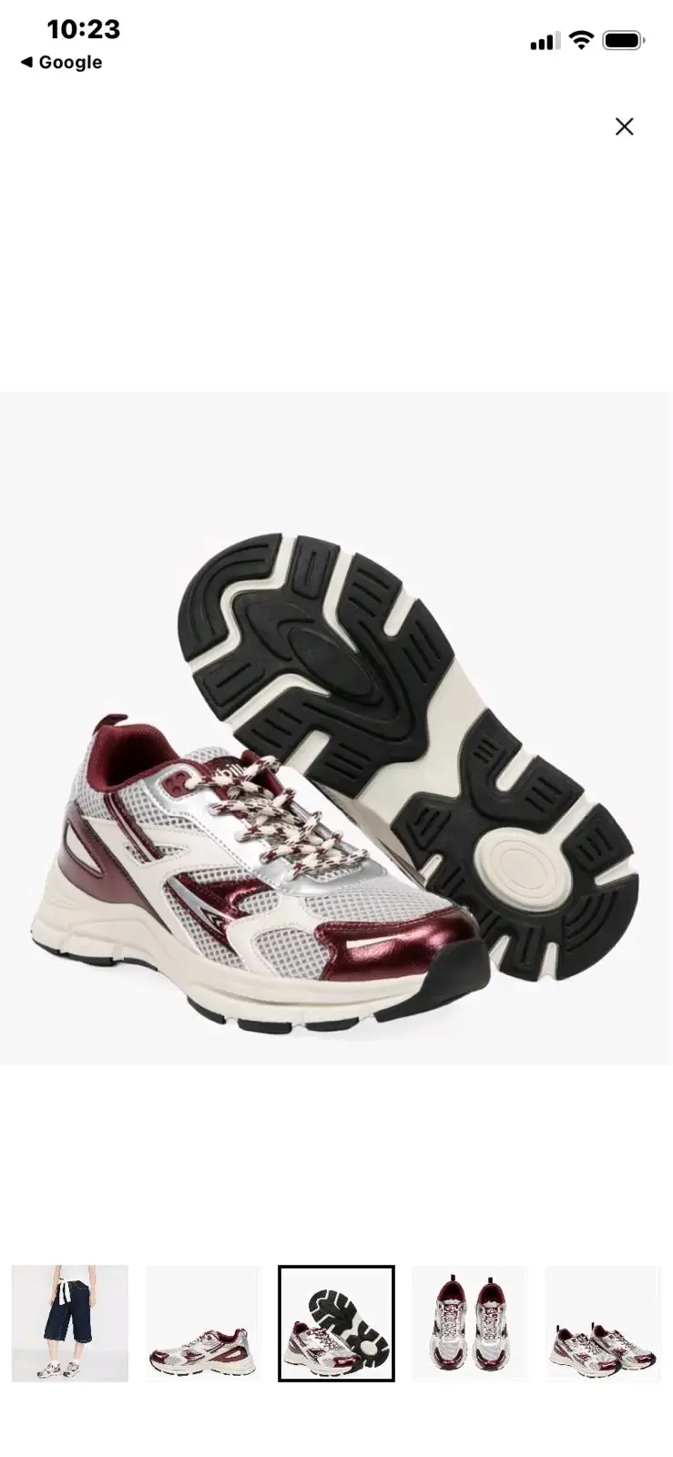 Zapatillas deportivas blancas y burdeos para hombre - 5