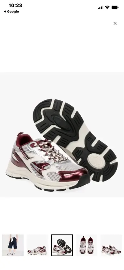 Zapatillas deportivas blancas y burdeos para hombre - miniatura 5
