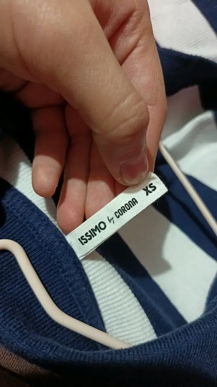 Polera a rayas azul y blanca Issimo XS - 3