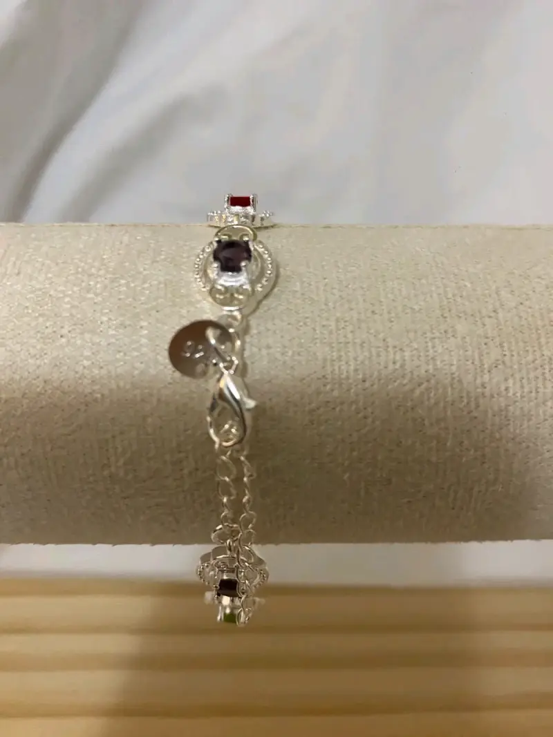 Pulsera de plata con piedras de colores - 2