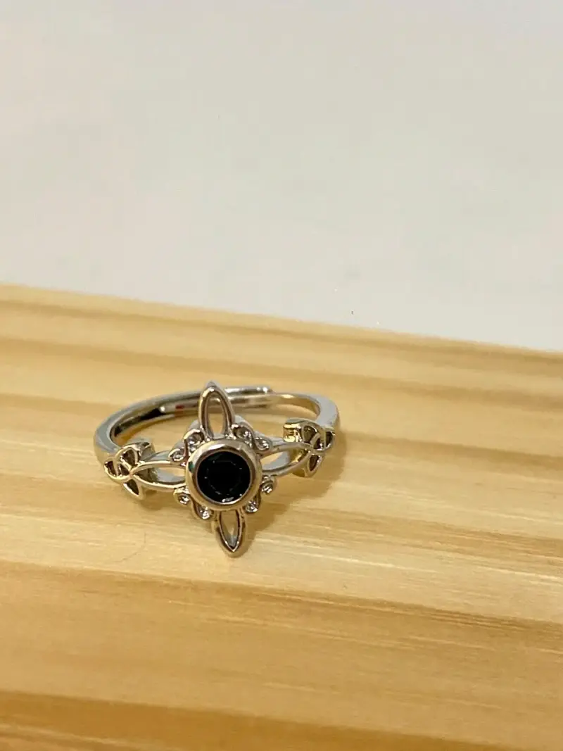 Anillo con piedra negra elegante - 2