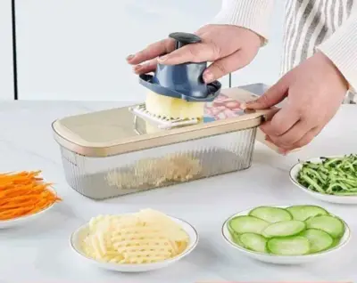 Cortador de Verduras Multifuncional con Recipiente - miniatura 1
