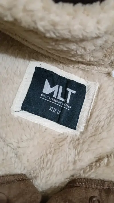 Polar beige con cierre y detalles marrones - miniatura 3