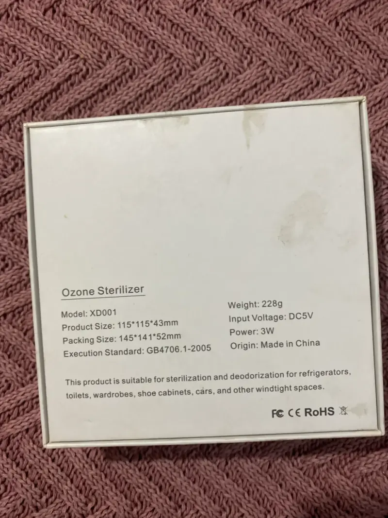 Esterilizador de Ozono Portátil Modelo XD001 - 2