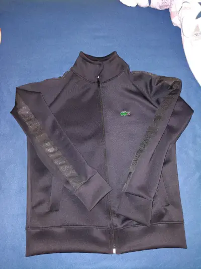 Chaqueta deportiva negra Lacoste con cierre - miniatura 1