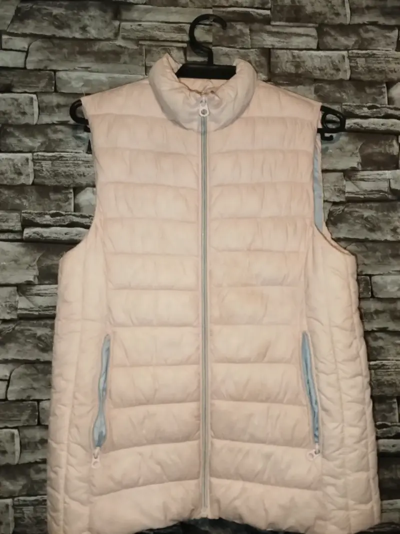 Chaqueta sin mangas acolchado rosa para mujer - 1