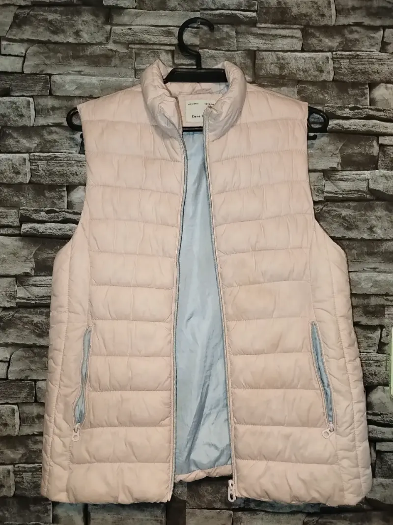 Chaqueta sin mangas acolchado rosa para mujer - 2