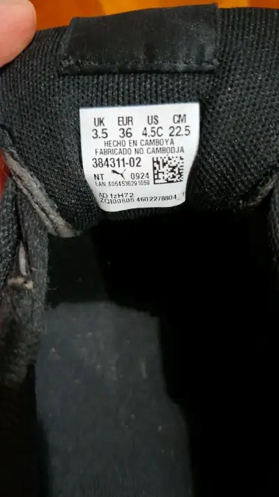 Zapatillas negras Puma para hombre en buen estado - miniatura 4