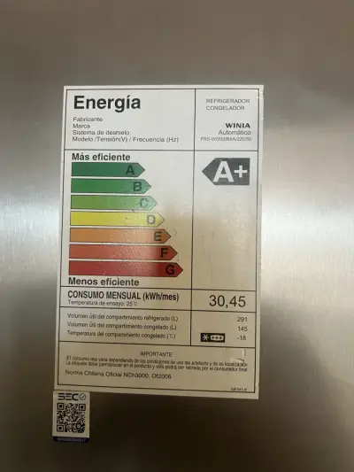 Refrigerador Winia Side by Side A+ - miniatura 4