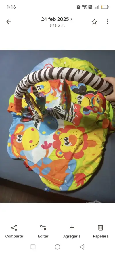 Gimnasio de Bebé con Animales y Colores Vivos - miniatura 1