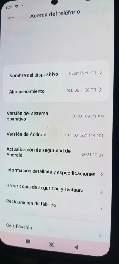 Smartphone Xiaomi Redmi 2201117TL 128GB Negro - miniatura 4