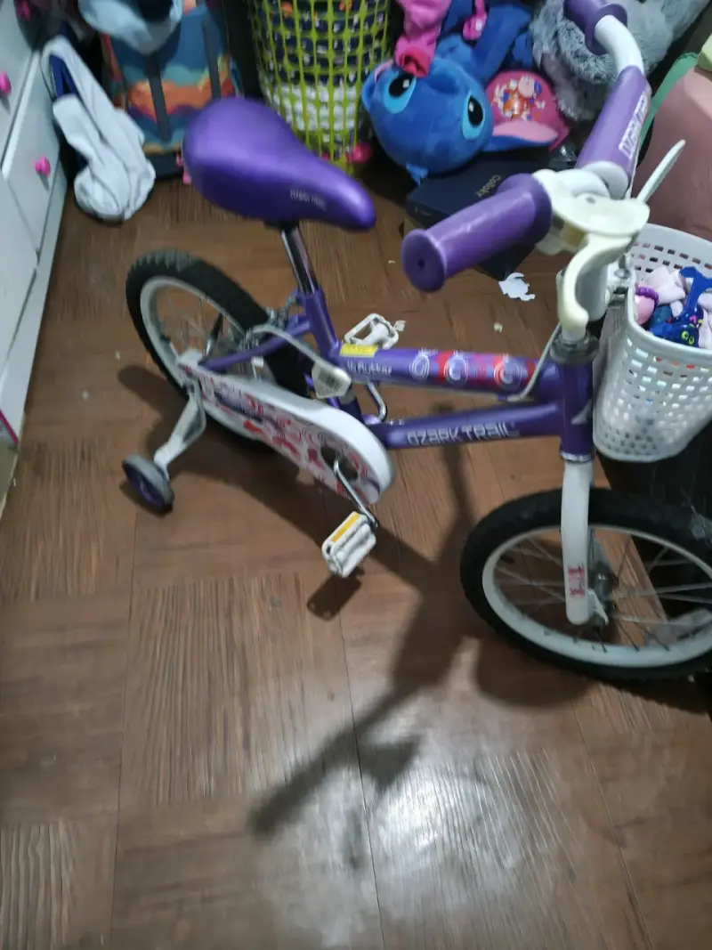 Bicicleta infantil Ozark Trail morada con canasto - 4