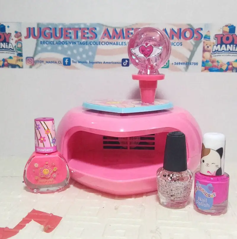 Set de Manicure Infantil con Secador de Uñas Rosa - 3