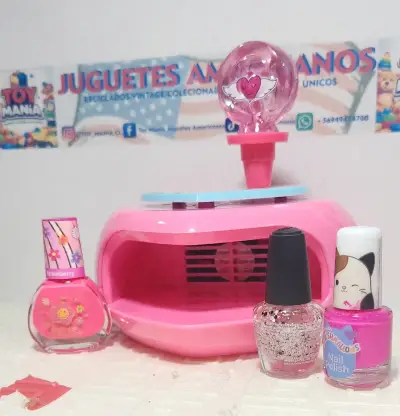 Set de Manicure Infantil con Secador de Uñas Rosa - miniatura 4