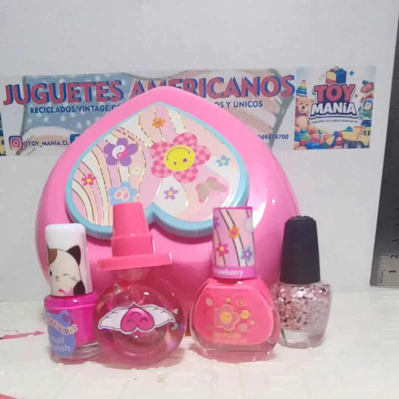 Set de Manicure Infantil con Secador de Uñas Rosa - 5