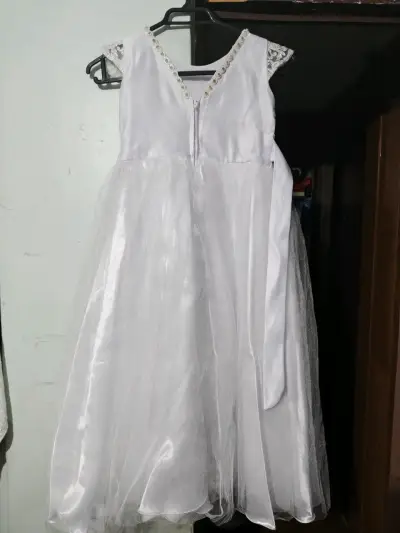 Vestido de Primera Comunión Blanco con Encaje - miniatura 2