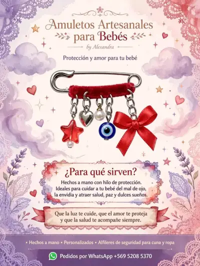 Amuletos artesanales para bebés con protección - miniatura 1