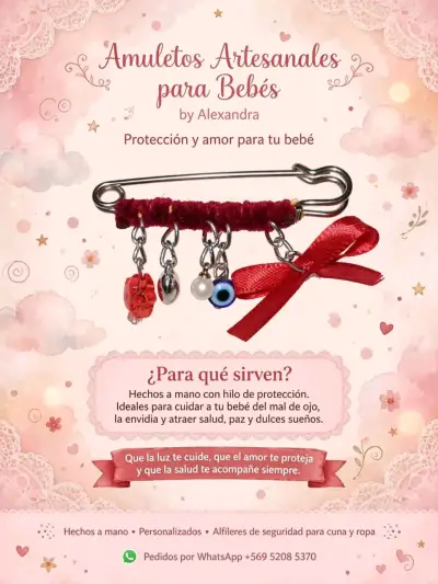 Amuletos artesanales para bebés con protección - miniatura 4