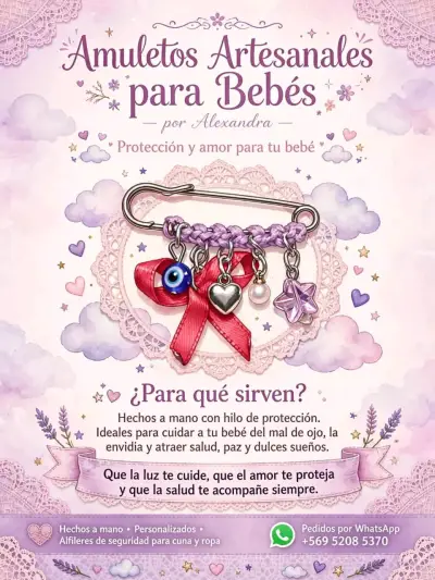 Amuletos artesanales para bebés con protección - miniatura 5