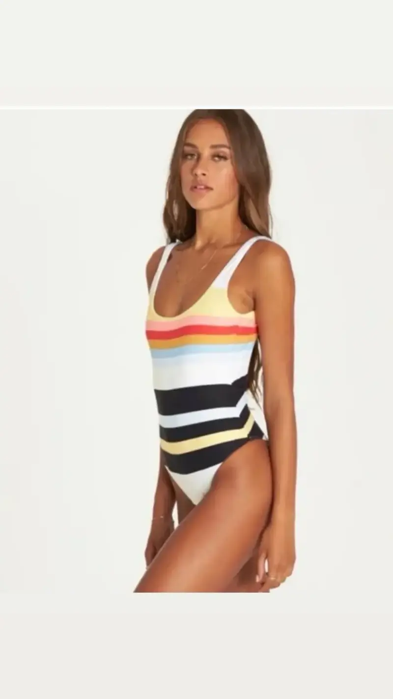 Traje de baño entero a rayas multicolor Billabong - 1