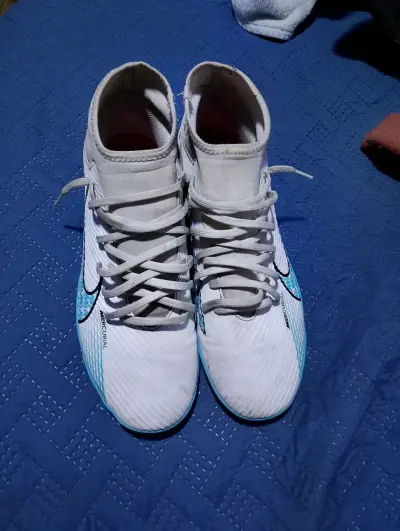 Zapatillas de fútbol Nike Mercurial blancas - miniatura 4