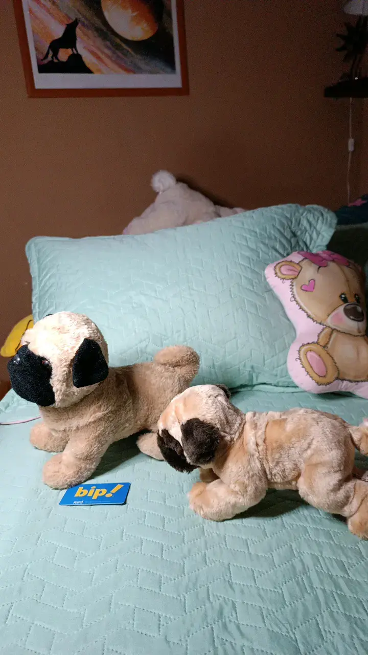 2 Peluches de perro pug suaves y adorables - 3
