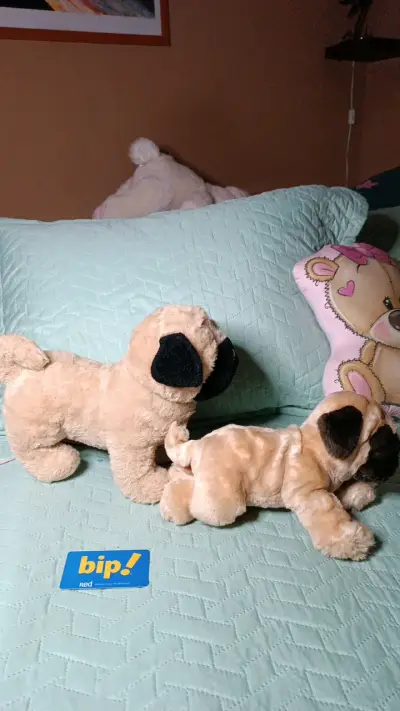 2 Peluches de perro pug suaves y adorables - miniatura 5