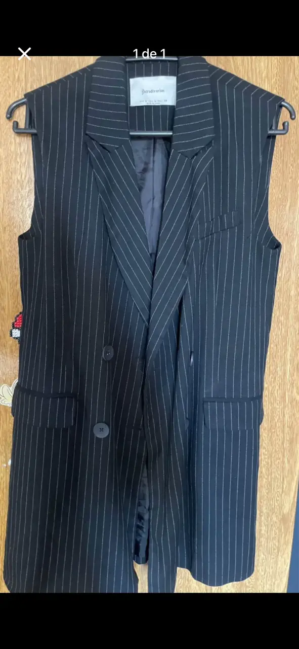 Blazer sin mangas a rayas Stradivarius