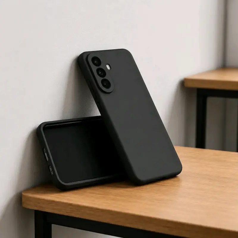 Funda protectora negra para smartphone