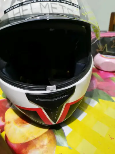 Casco de moto Athos Monza blanco y negro - miniatura 2