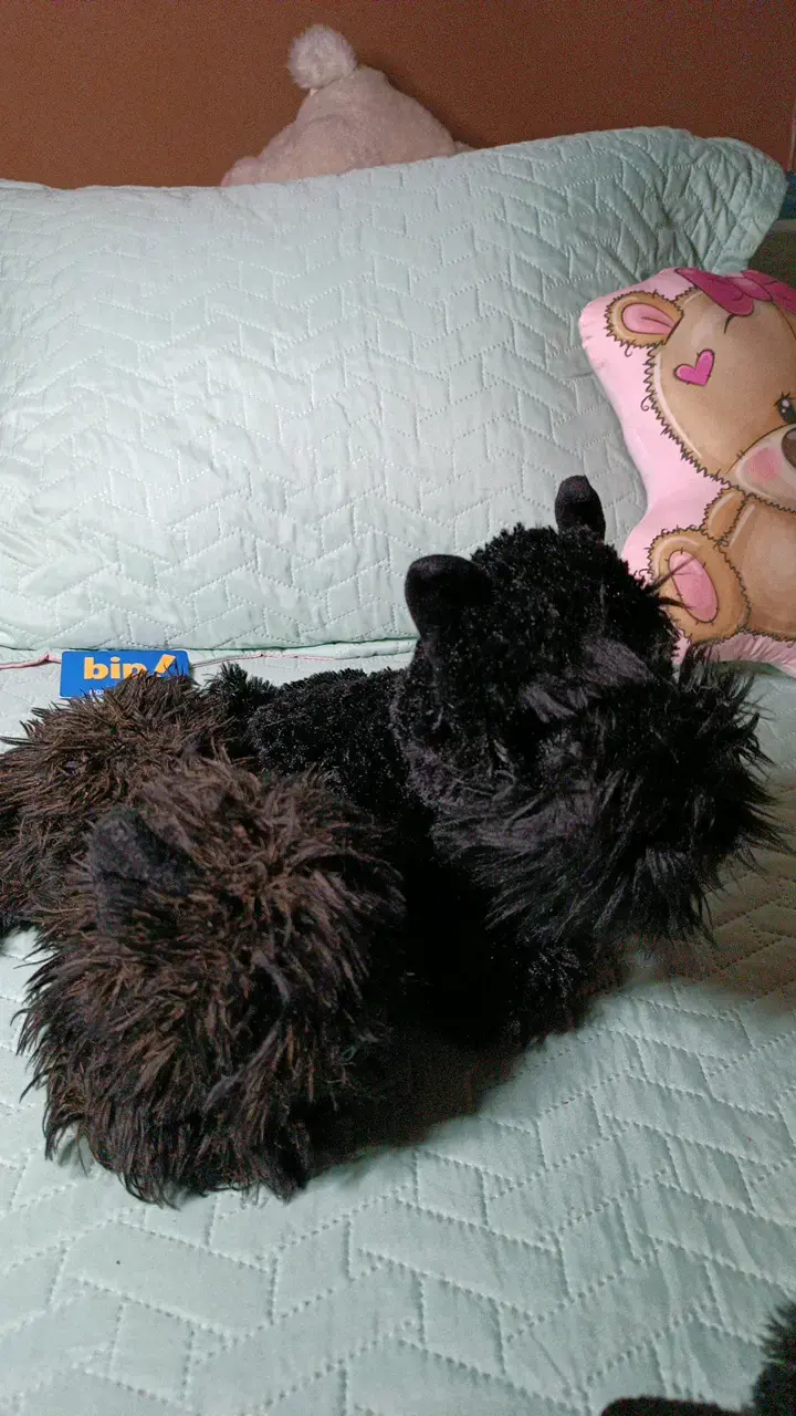 2 Peluches perros negros suaves - 5