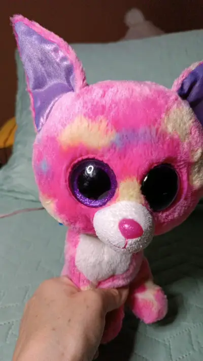 Peluche ojos brillantes multicolor - miniatura 5