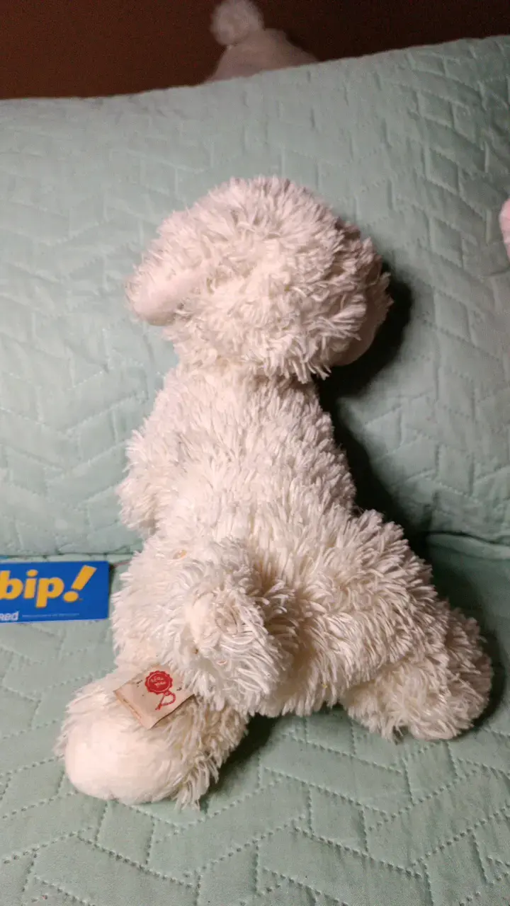 Peluche de perro blanco suave y tierno - 3