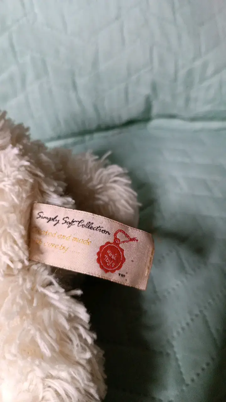 Peluche de perro blanco suave y tierno - 5
