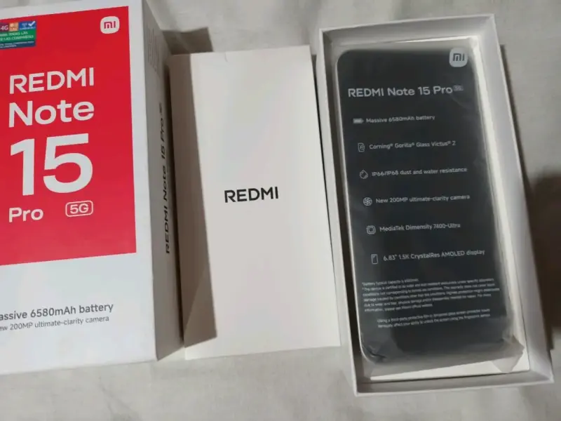 Smartphone Redmi Note 15 Pro 5G con 512GB - 5