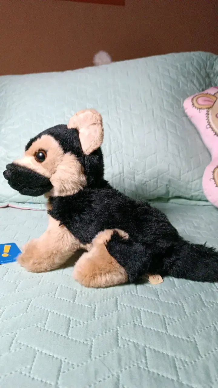 Peluche perro pastor alemán suave - 2