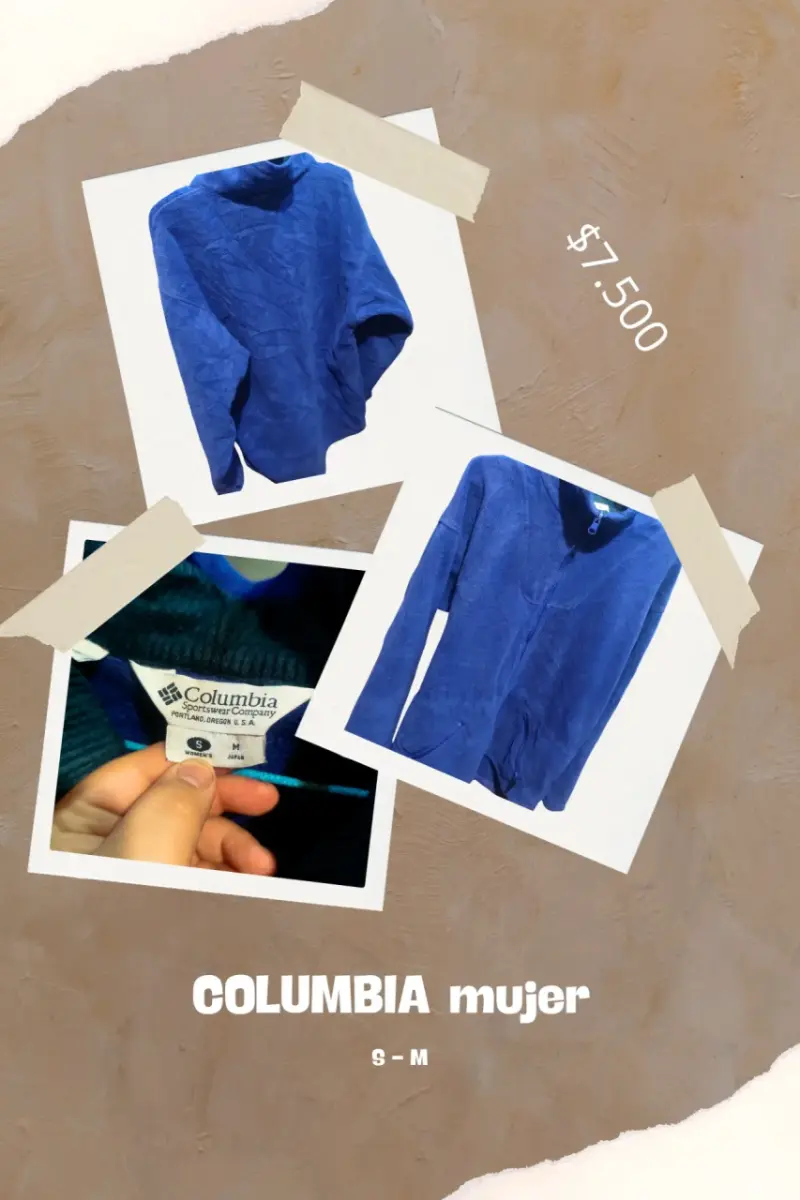 Chaqueta Columbia azul para mujer