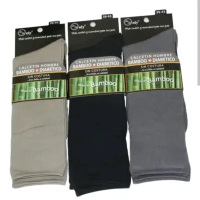 Calcetines Hombre Bamboo Diabético Sin Costura - miniatura 1